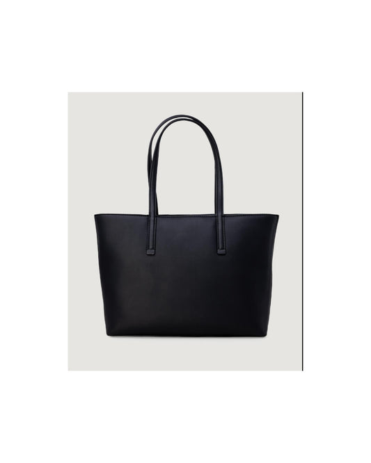 Calvin Klein Black Leather Tote Bag by Calvin Klein