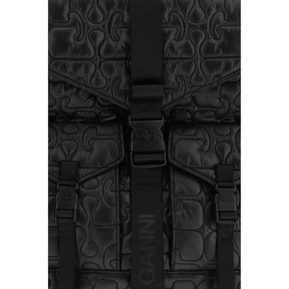 Ganni Black Recycled Polyamide Backpack