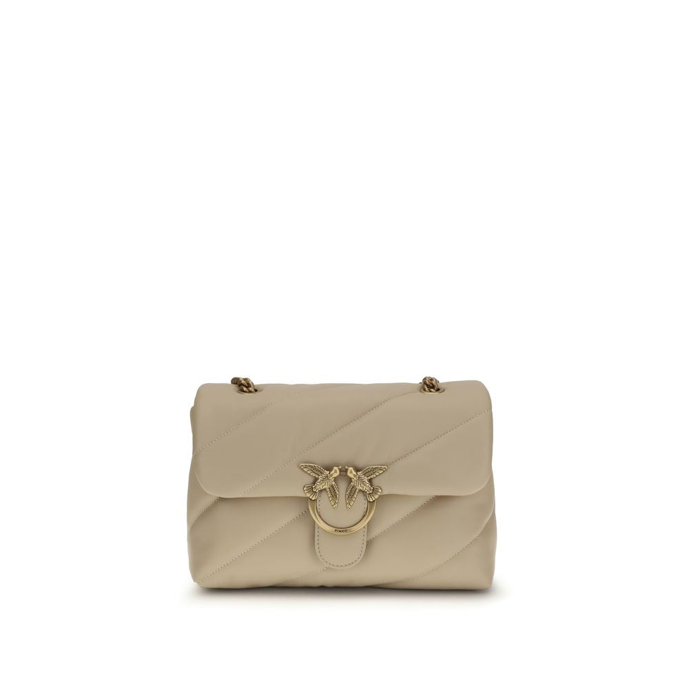 PINKO Beige Love Classic Shoulder Bag