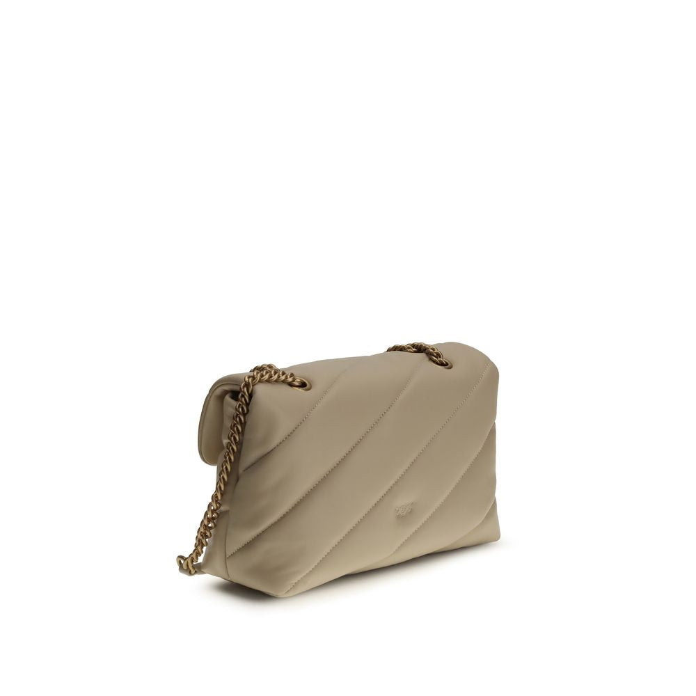PINKO Beige Love Classic Shoulder Bag