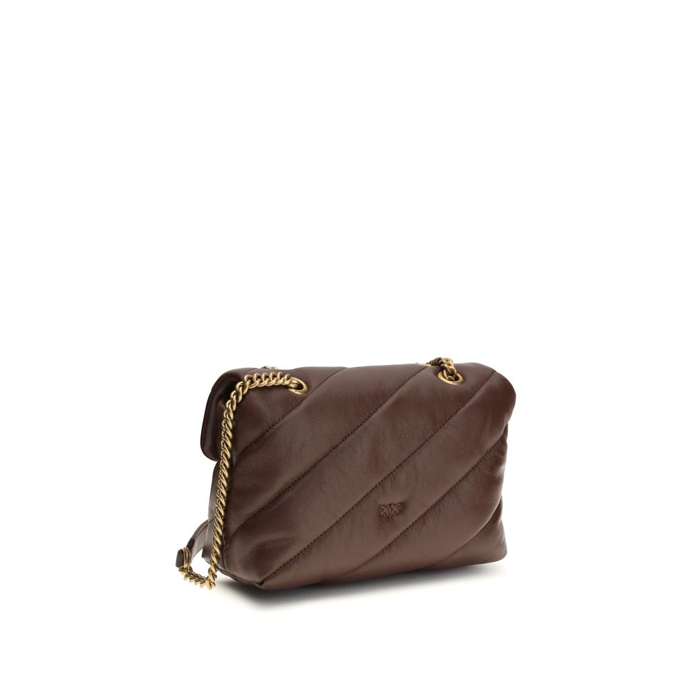 PINKO Brown Love Mini Puff  Shoulder Bag