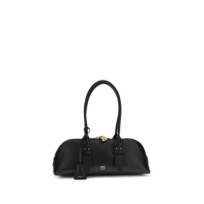PINKO Black Large Bowling Baguette Shoulder Bag