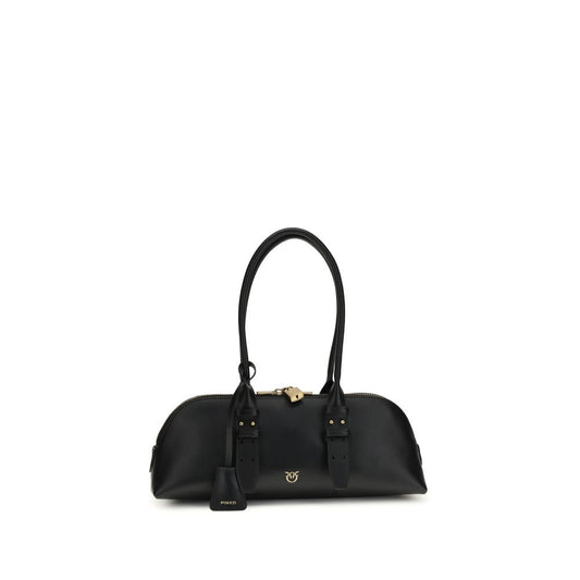 PINKO Black Large Bowling Baguette Shoulder Bag