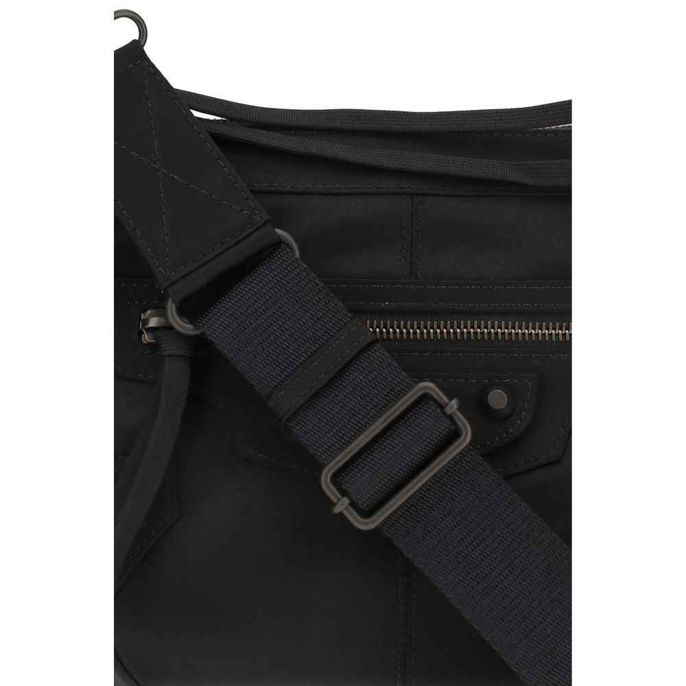Balenciaga Le City Moto Small black polyamide shoulder bag strap detail