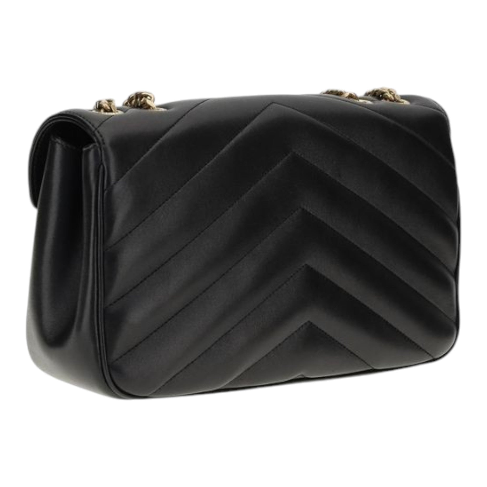 Saint Laurent Black  Loulou  Shoulder Bag