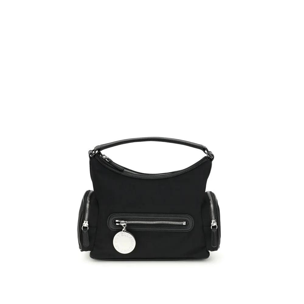 Stella McCartney Other Fibres Shoulder Bag, black fabric, front view