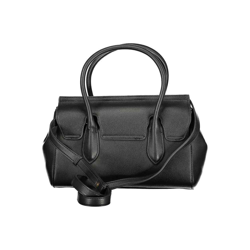 Twinset Nero Poliuretano black handbag, women's top-handle bag front view
