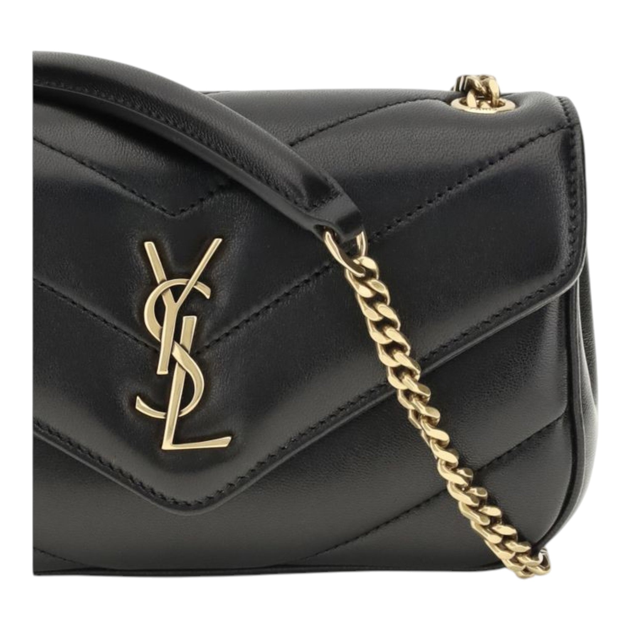 Saint Laurent Black  Loulou Toy Shoulder Bag