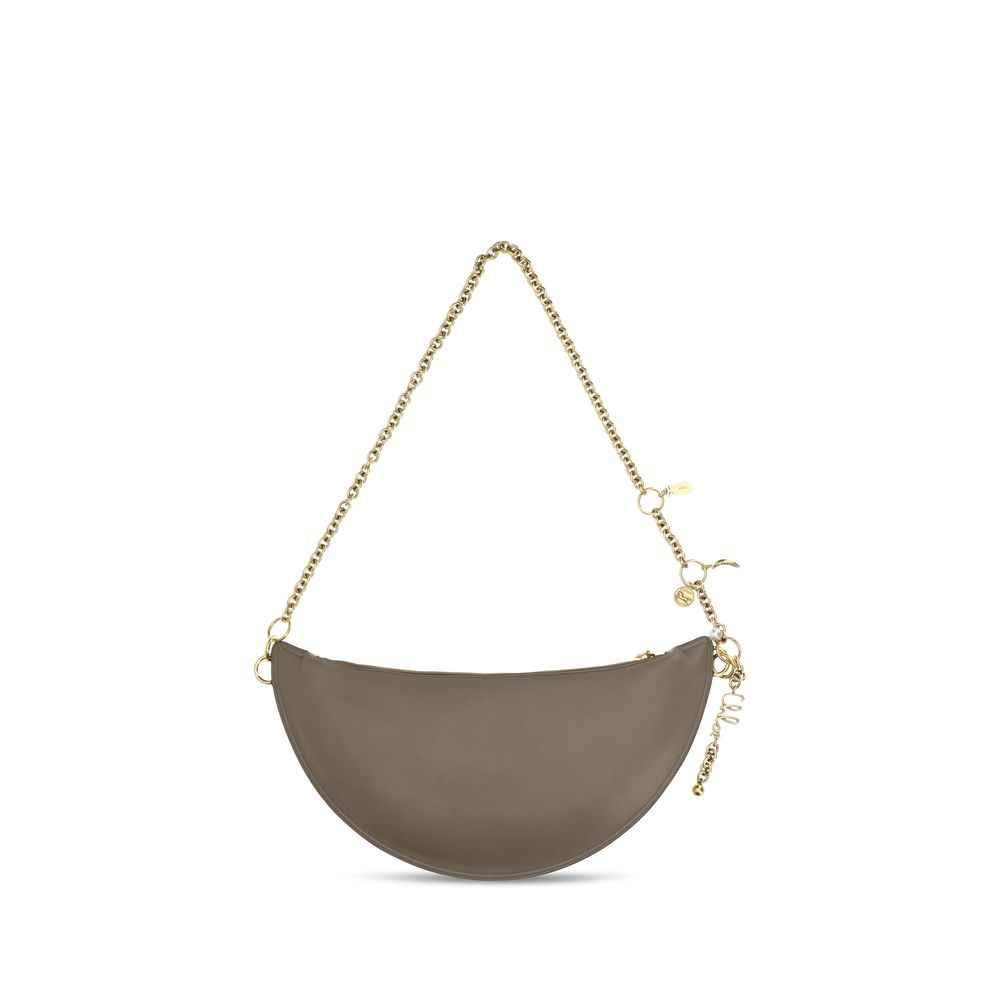 Chloé Icons Shoulder Bag gray calf leather; front view