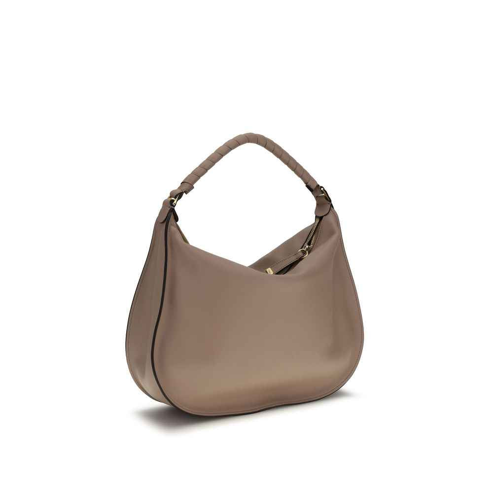 Chloé Marcie shoulder bag, beige calf leather, front view