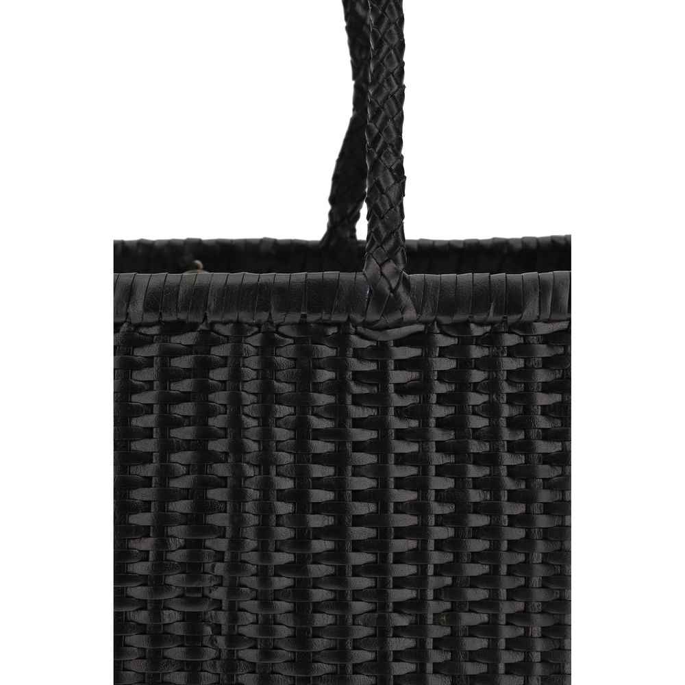 Dragon Diffusion Black Weave Big Tote, black woven tote bag, front view