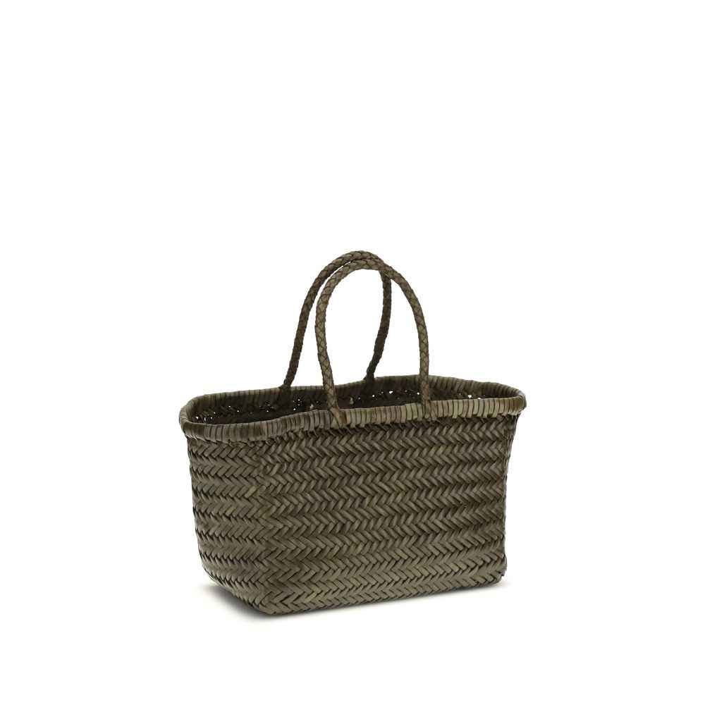 Dragon Diffusion Mini Flat Gora tote bag, brown woven, front view