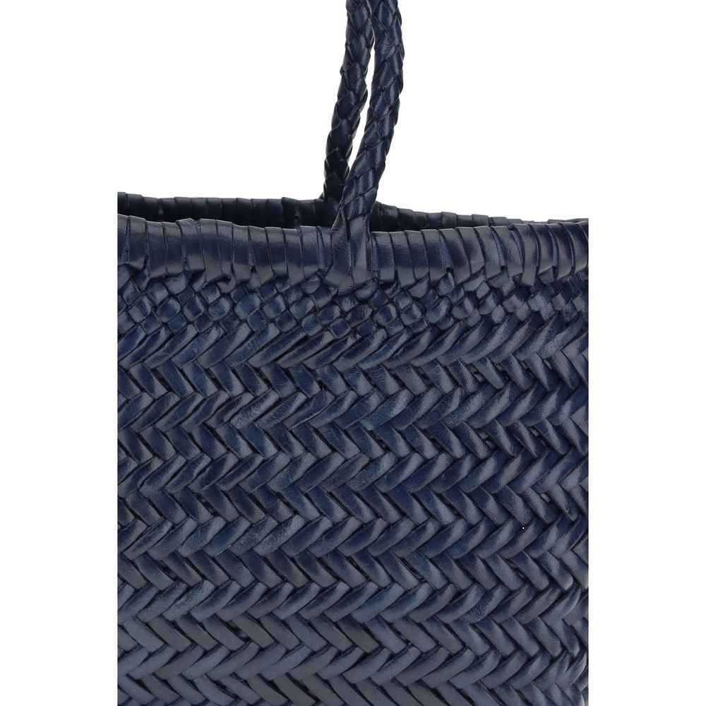 Dragon Diffusion Blue Bamboo Triple Jump Small Tote Bag, woven blue tote, front view