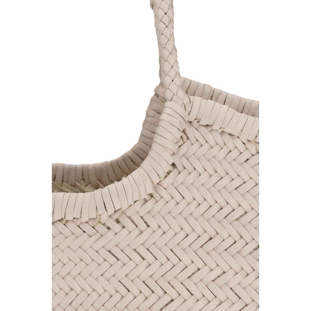 Dragon Diffusion Nantucket Big Shoulder Bag, beige woven straw, front view.