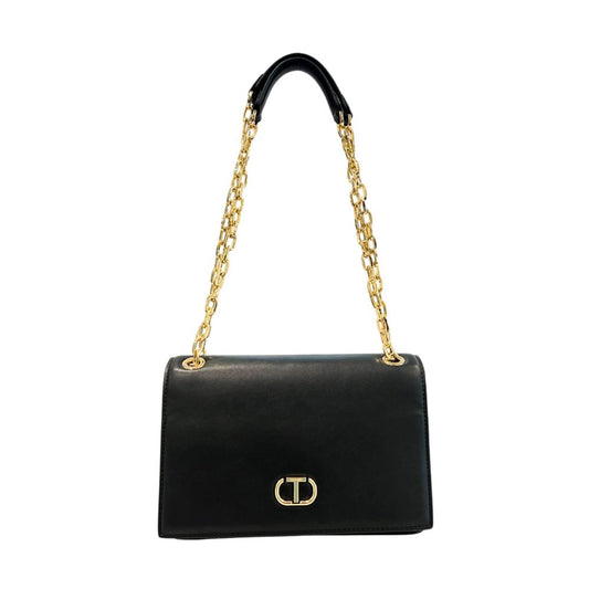 Twinset PU Women Crossbody Bag Black Faux Leather