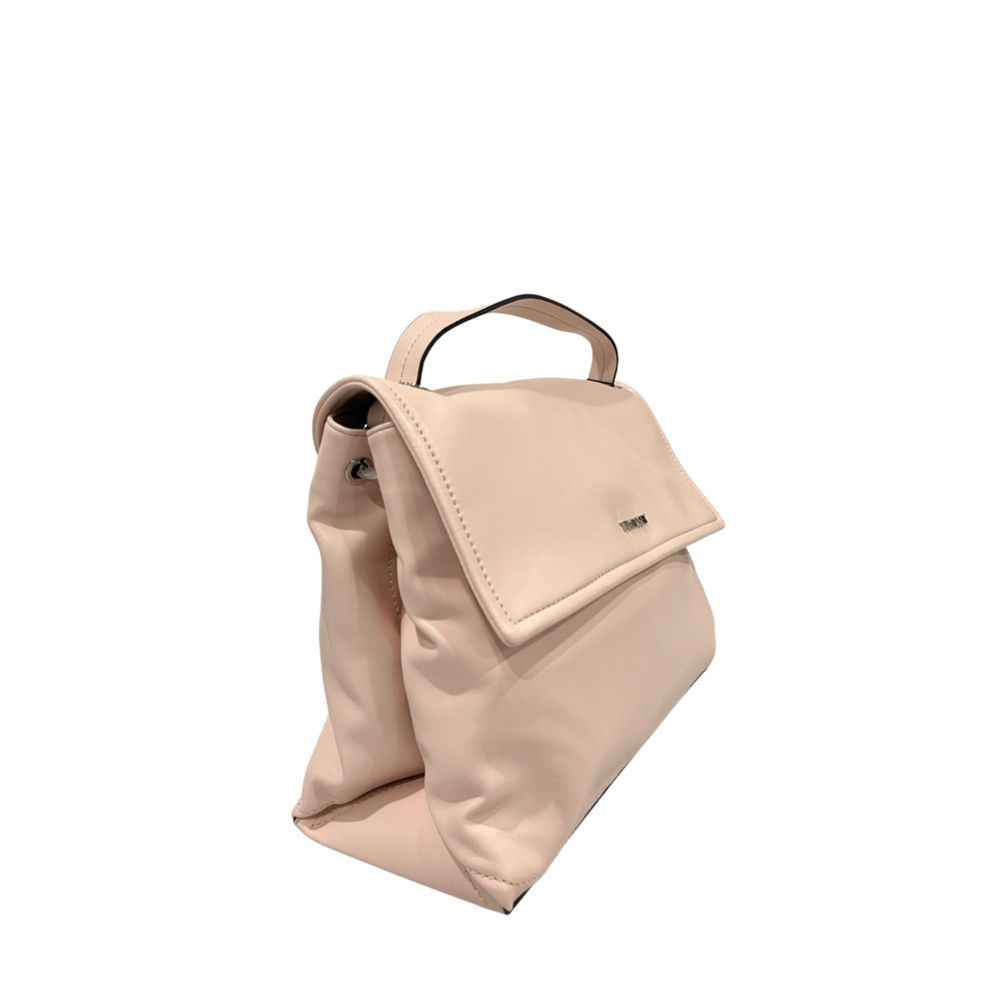 Twinset Pink PU Women Handbag three-quarter front view