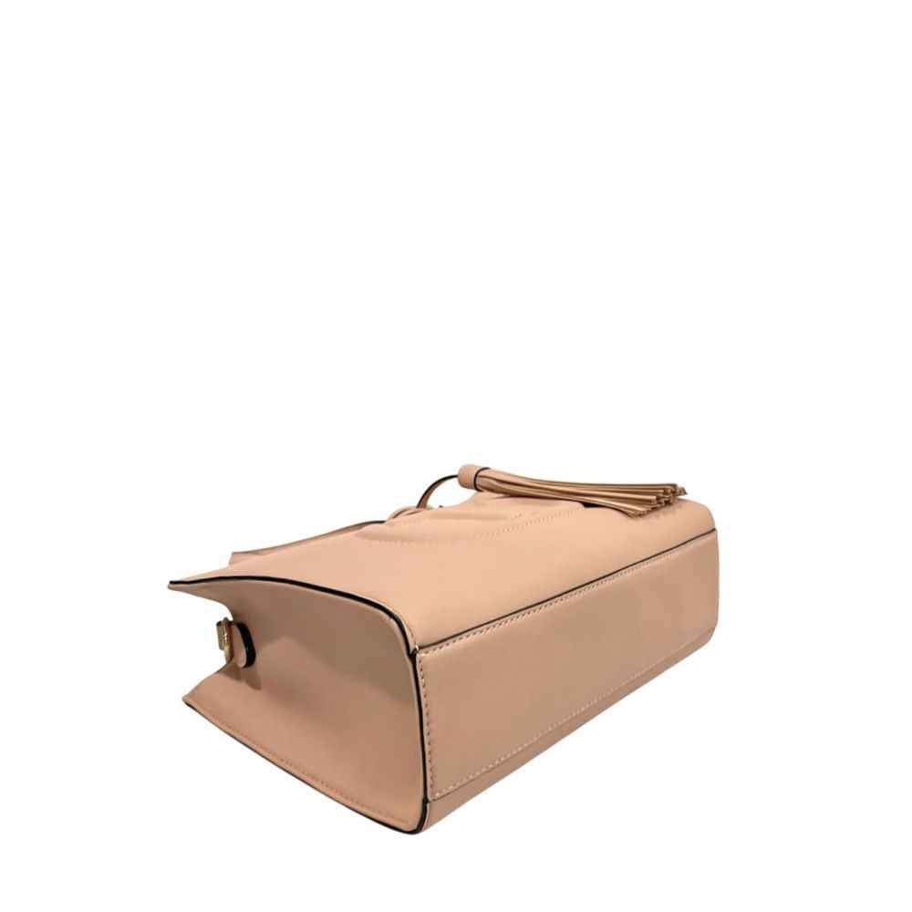 Twinset Pink PU women handbag, peachy-pink color, shoulder bag, side view