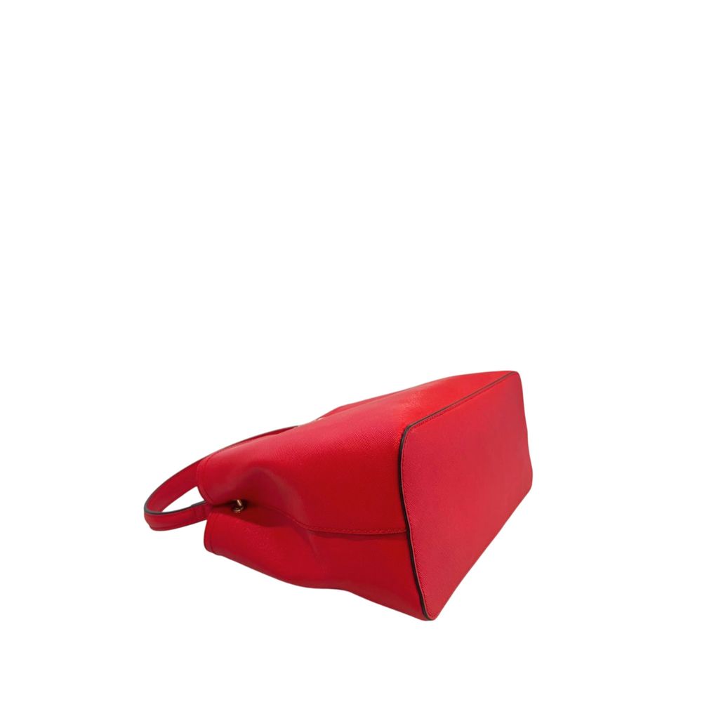 Twinset Red Shoulder Bag red leather shoulder bag side view