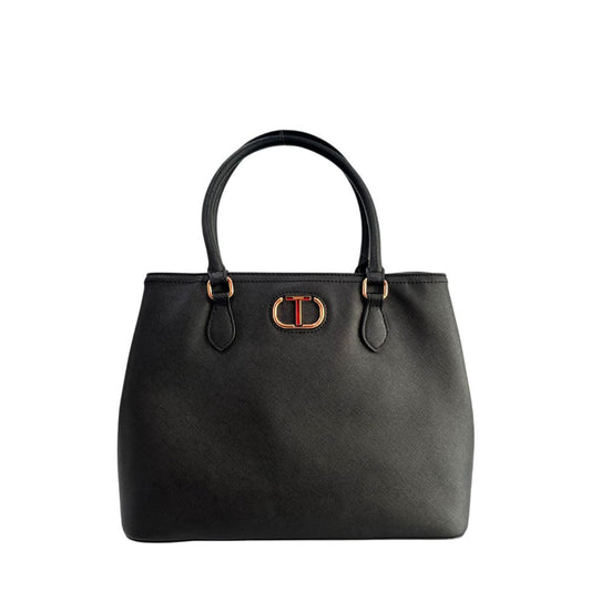 Twinset Women Shoulder Bag Black Faux Leather