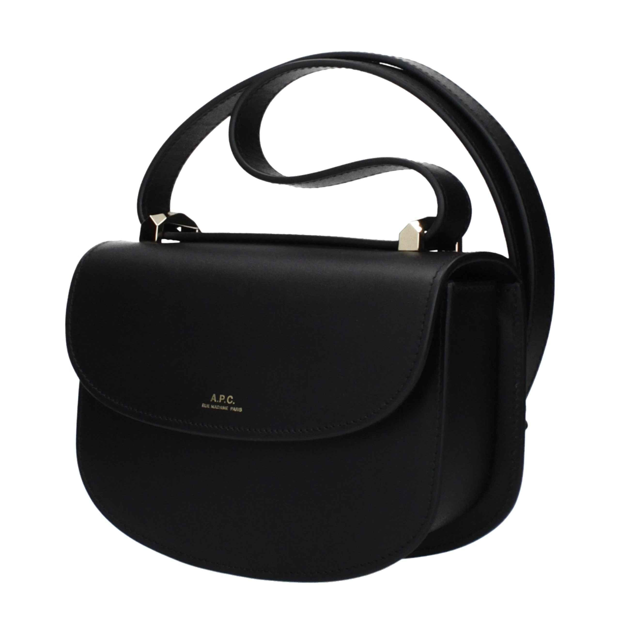 A.P.C. Black Leather Shoulder Bag