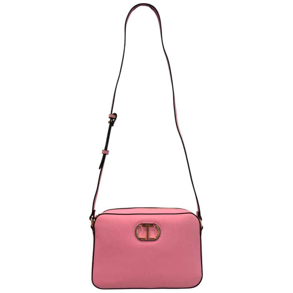 Twinset Pink PU Women Crossbody Bag