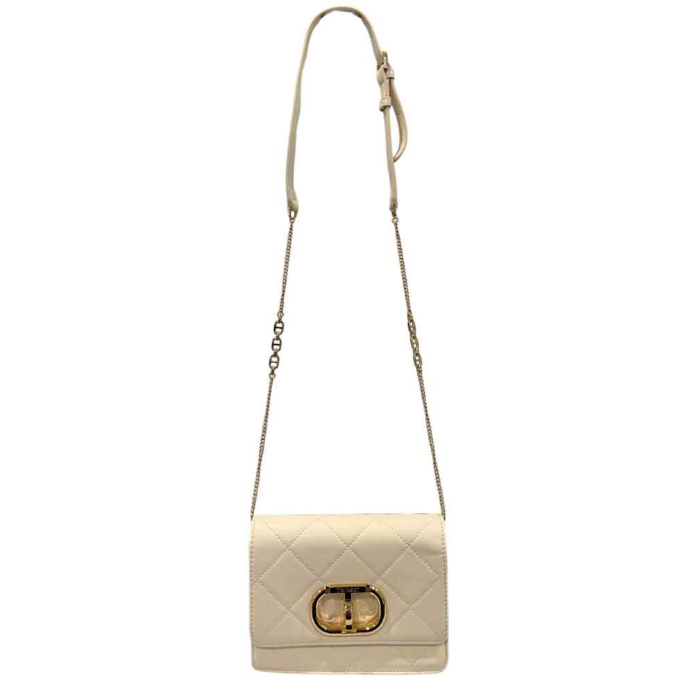 Twinset Beige PU Women Crossbody Bag