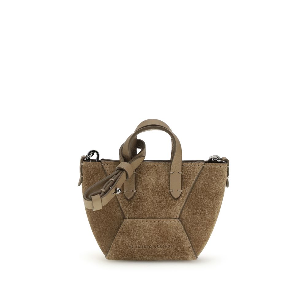 Brunello Cucinelli  Micro Suede Shoulder Bag