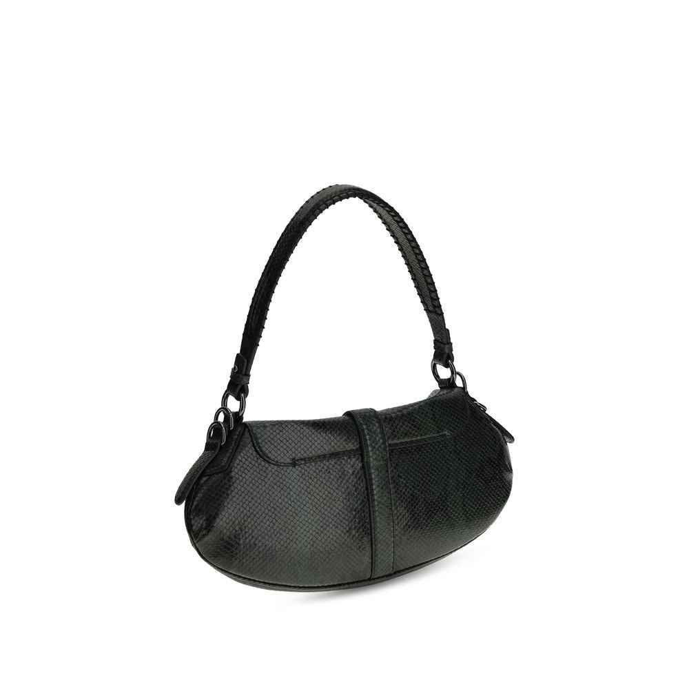 Ganni Blue Recycled Leather Shoulder Bag