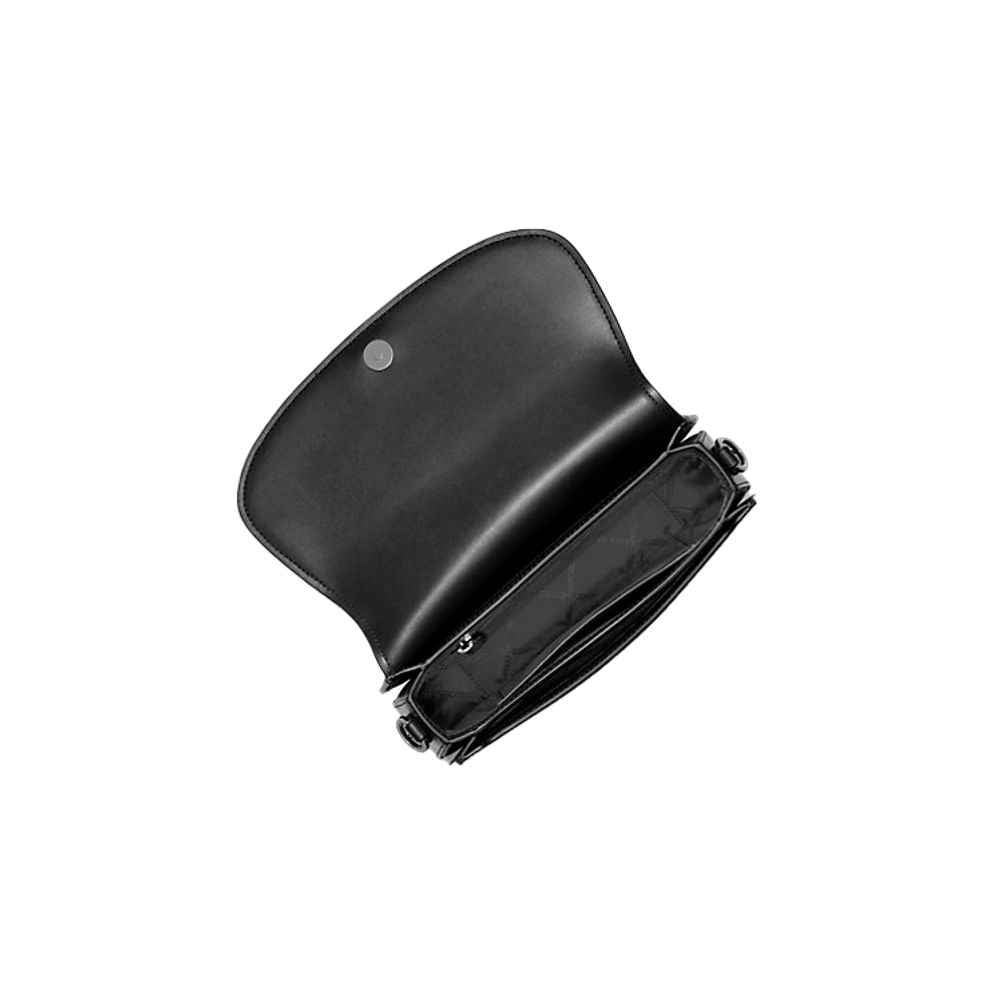 Michael Kors Black Leather Shoulder Bag interior view