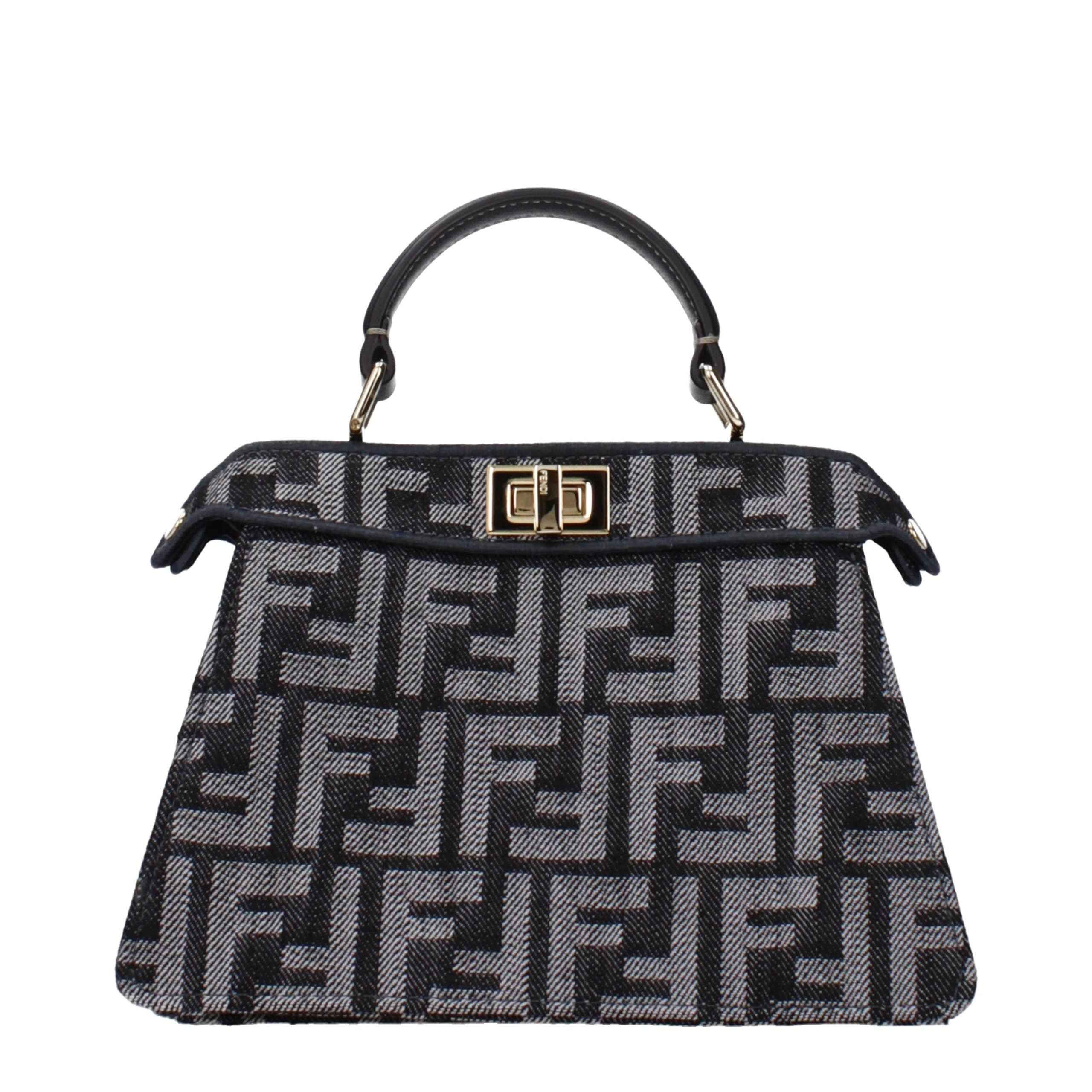 Fendi Black Fabric Handbag