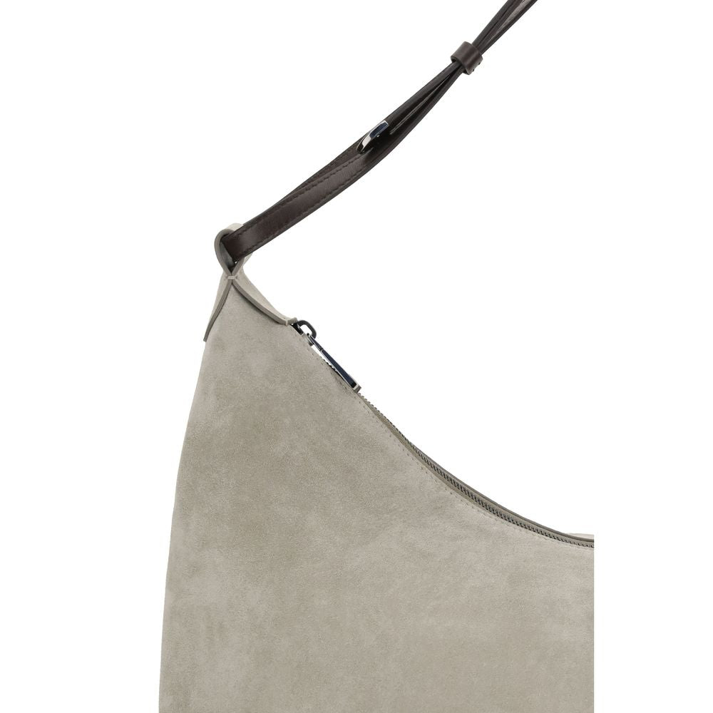 Brunello Cucinelli Gray  Suede Shoulder Bag