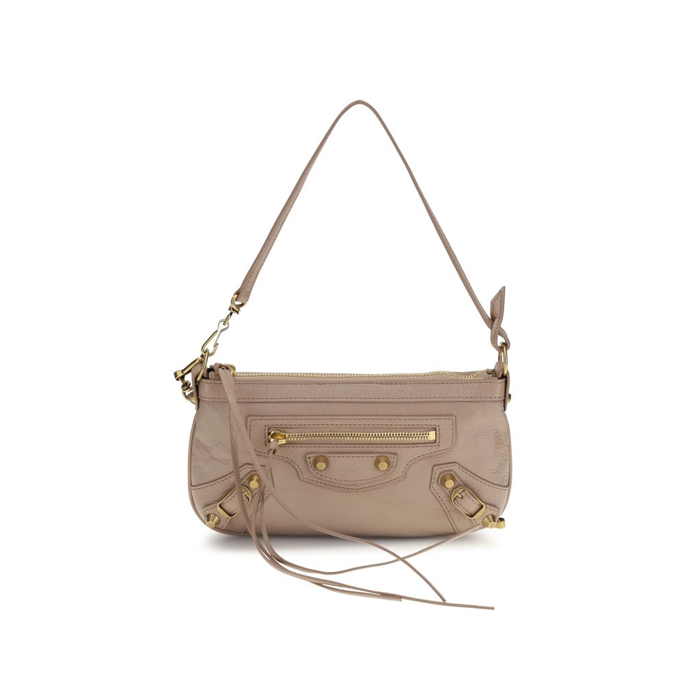 Balenciaga Ovis Aries Shoulder Bag in beige lambskin, front view
