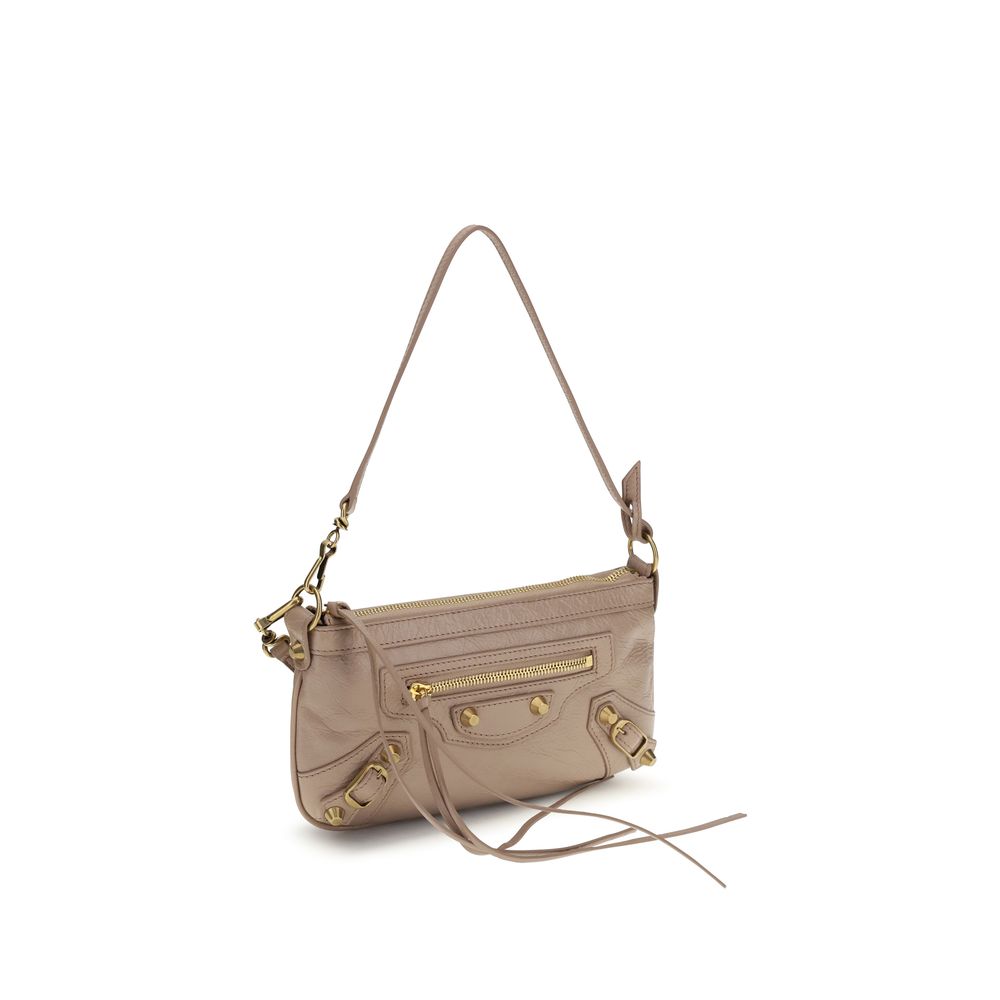 Balenciaga Ovis Aries shoulder bag, taupe lambskin, gold hardware, front view