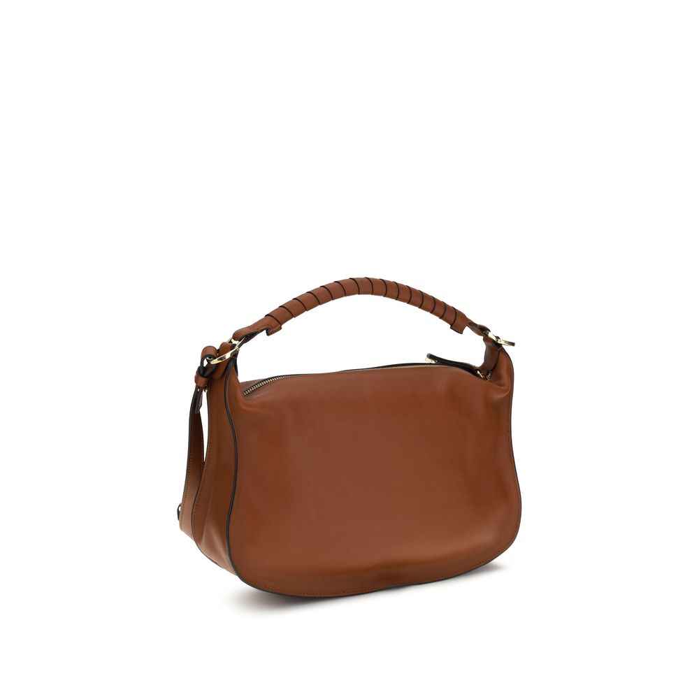 Chloé Bos Taurus Calf Leather brown shoulder bag front view
