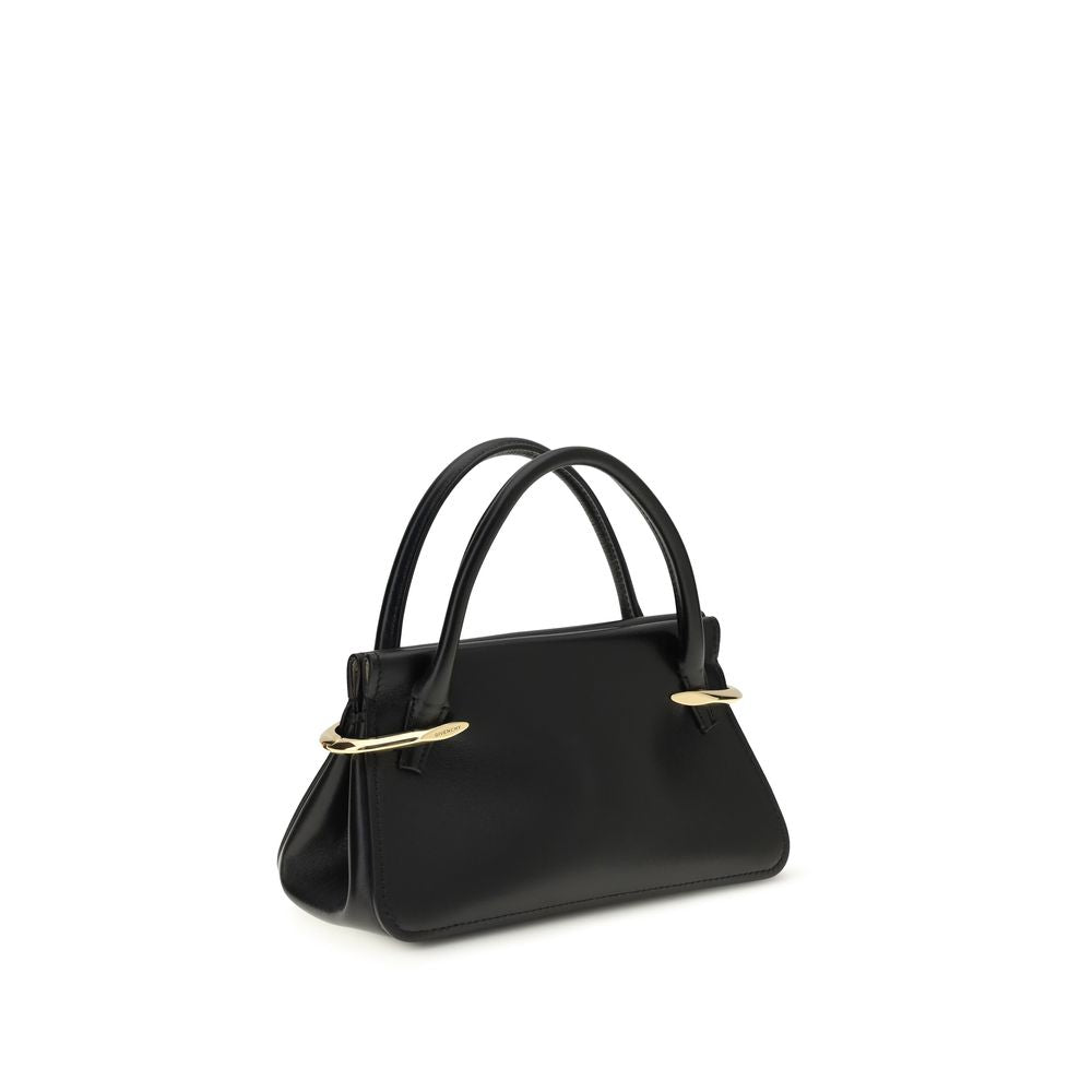 Givenchy Bos Taurus black calf leather handbag with double top handles, front view