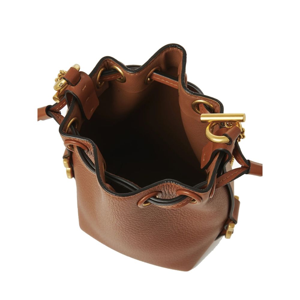 Chloé Brown Micro Marcie Bucket Bag