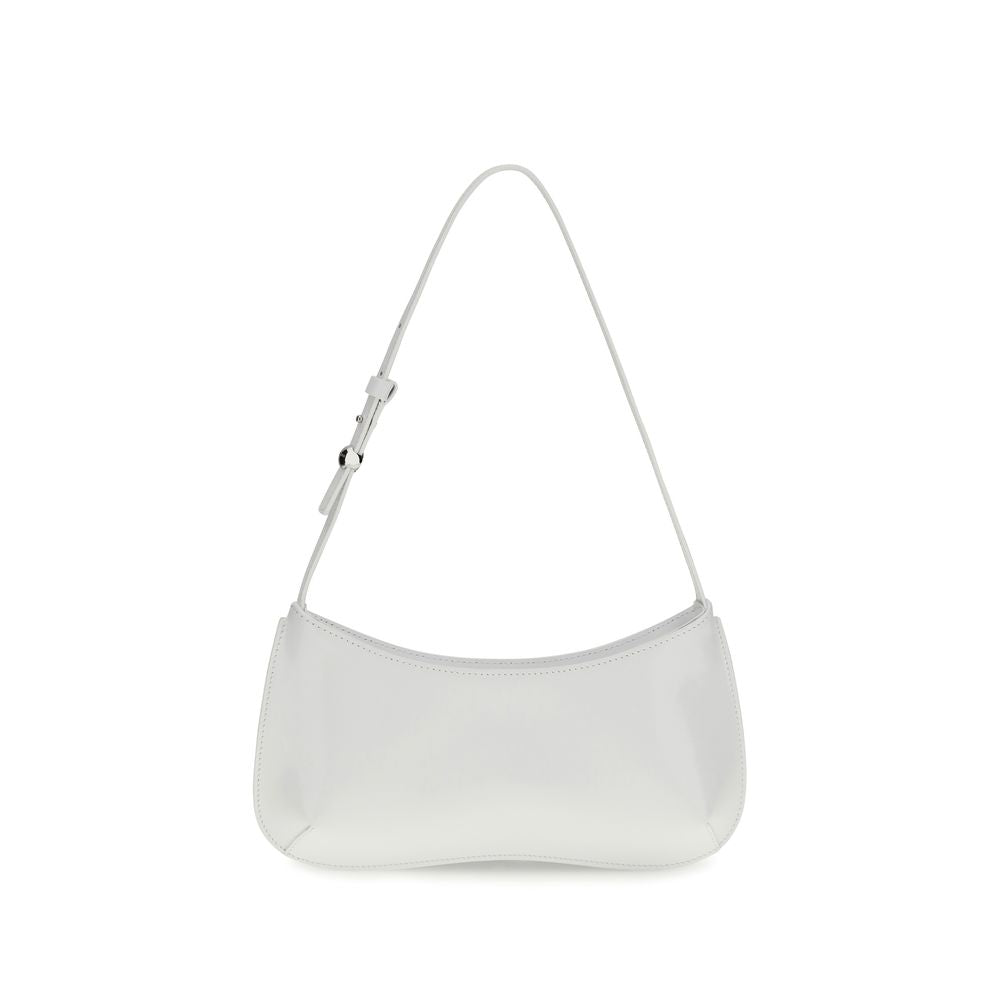Jacquemus Bos Taurus shoulder bag in white calf leather, front view