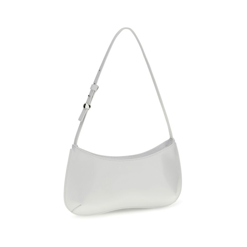 Jacquemus Bos Taurus white calf leather shoulder bag, front view