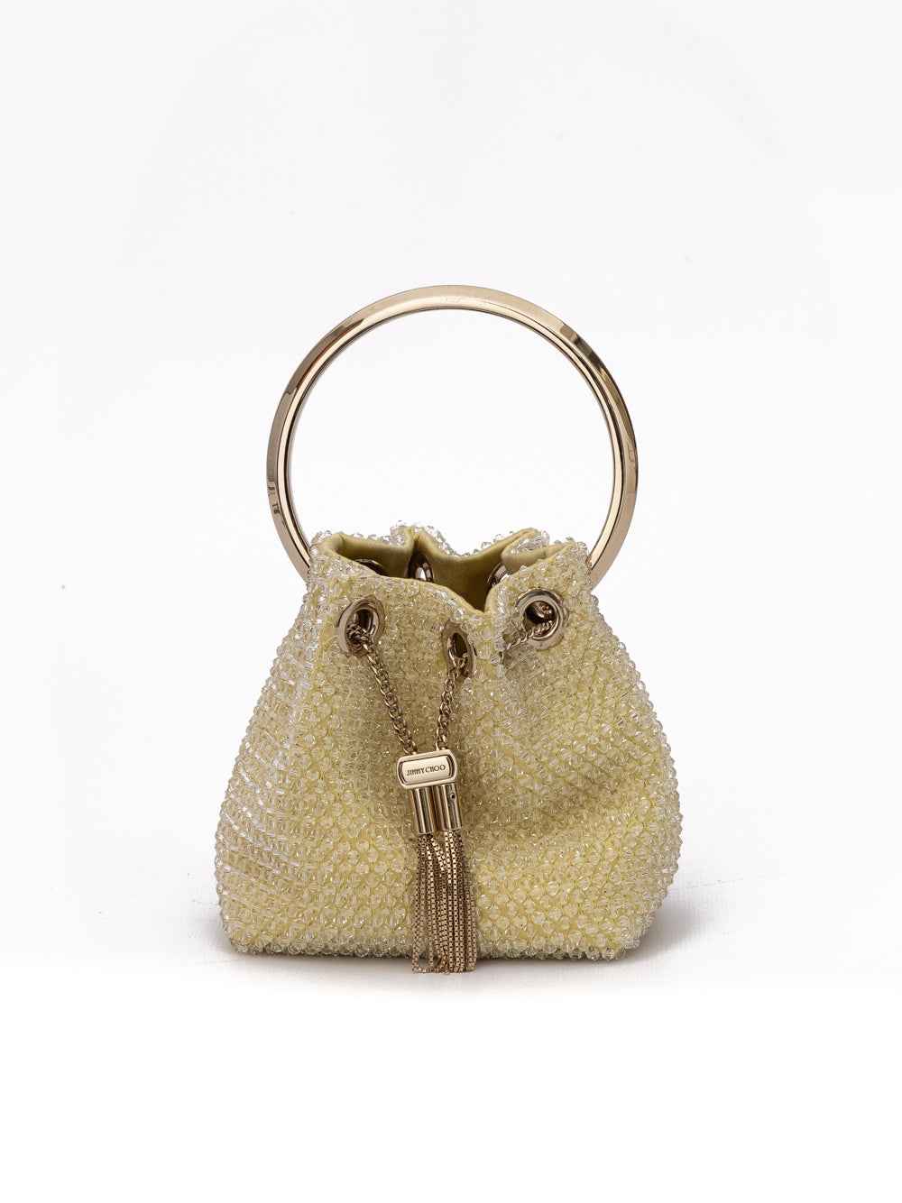 Jimmy Choo Yellow Bon Bon  Bucket Bag