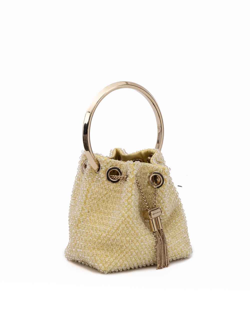 Jimmy Choo Yellow Bon Bon  Bucket Bag