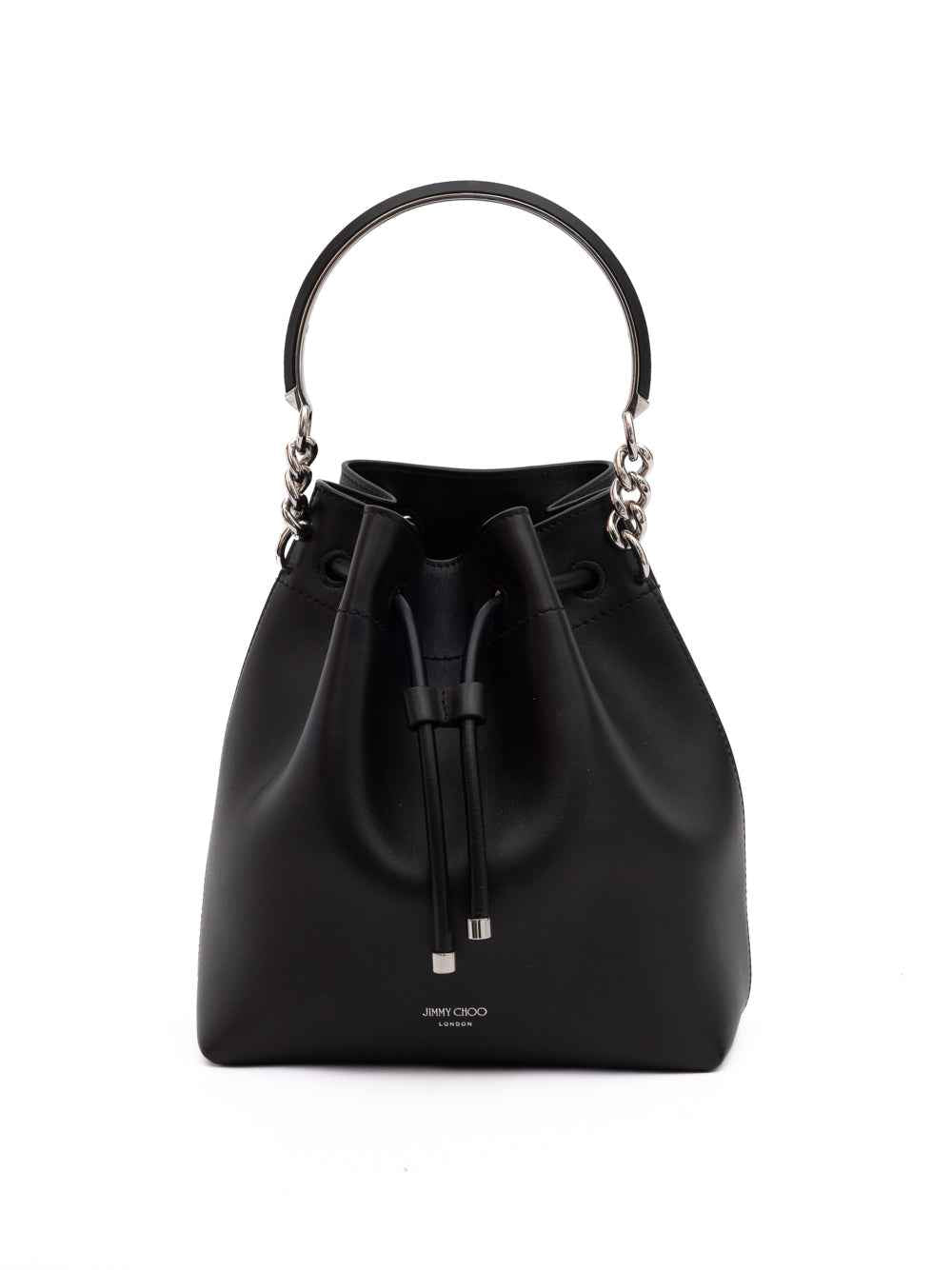 Jimmy Choo Black Bon Bon Bucket Bag