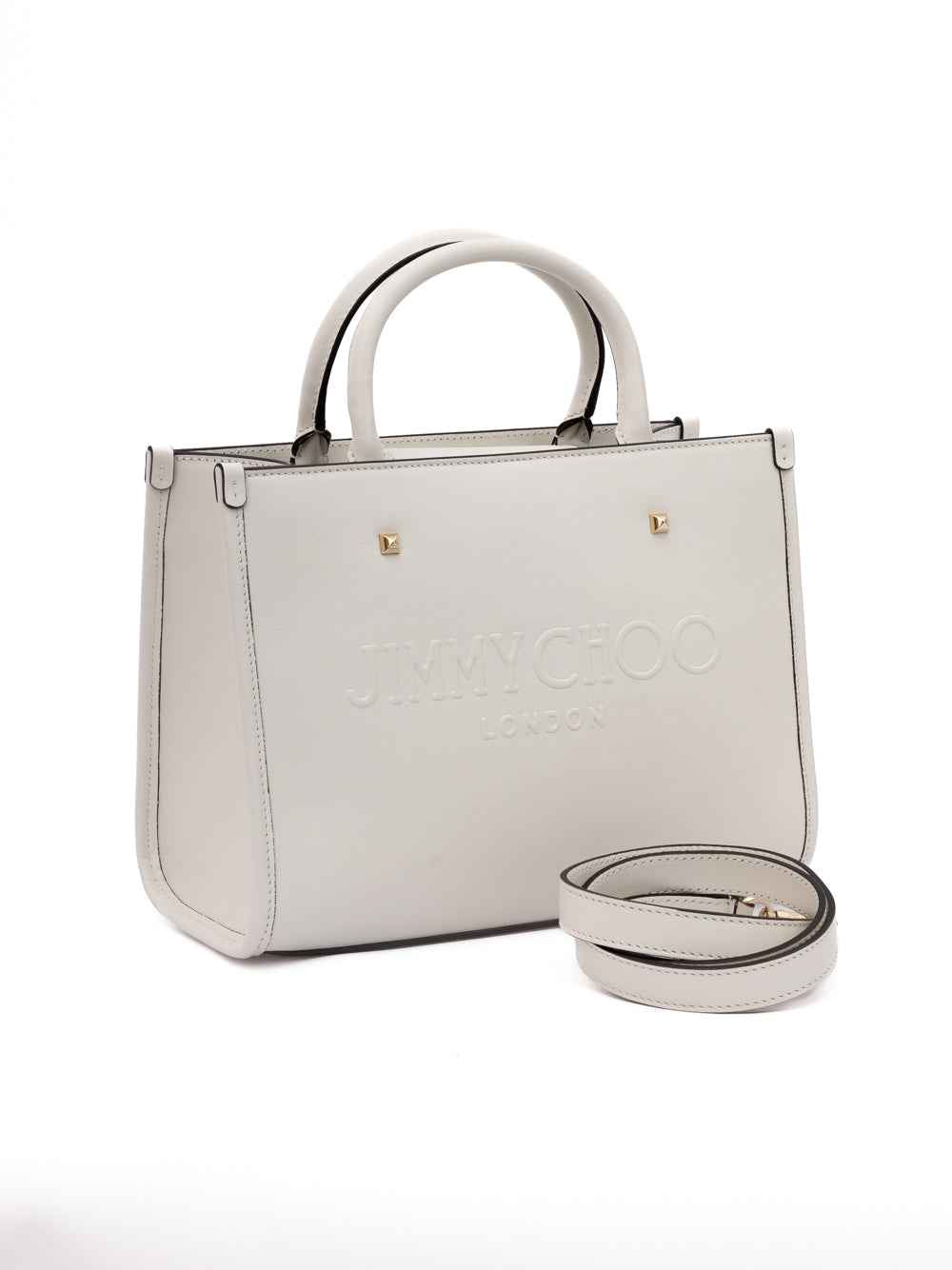 Jimmy Choo White Avenue S Tote Bag