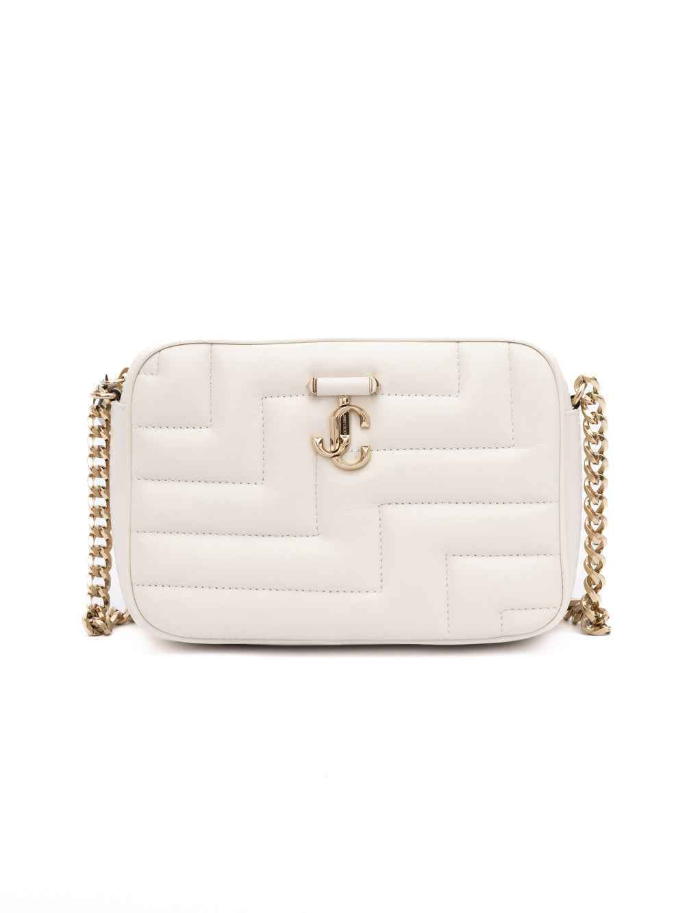 Jimmy Choo White  Avenue Shoulder Bag