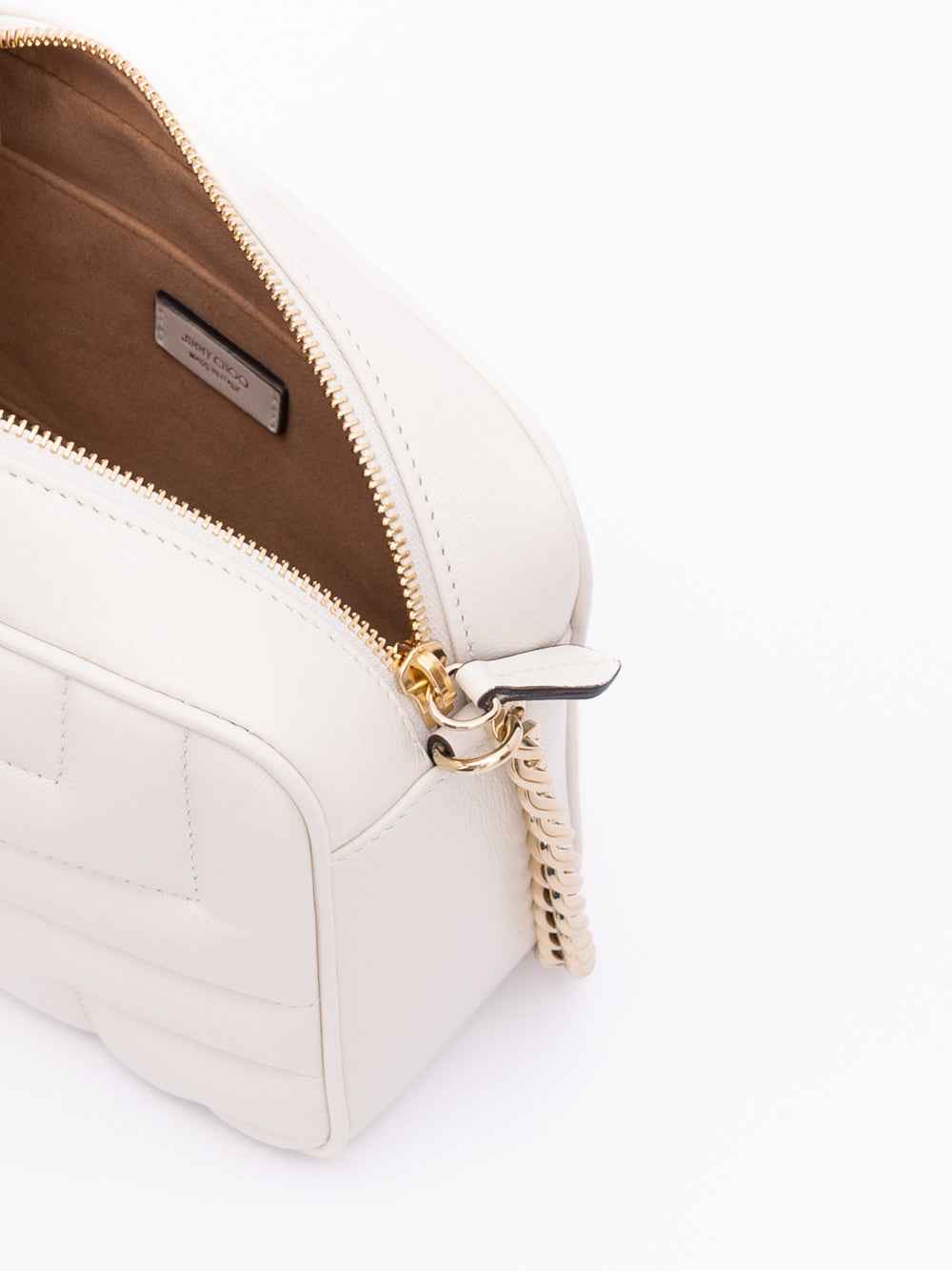 Jimmy Choo White  Avenue Shoulder Bag