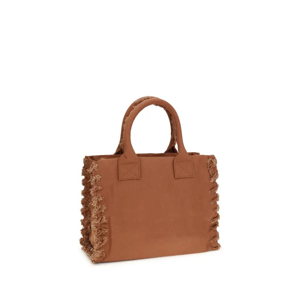PINKO Brown Cotton Shoulder Bag, cotton, brown, shoulder bag, front view