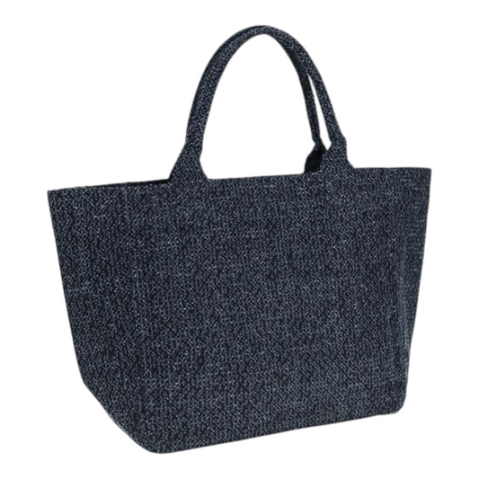Ganni Cotton Bolso Tote Azul Marino Algodón