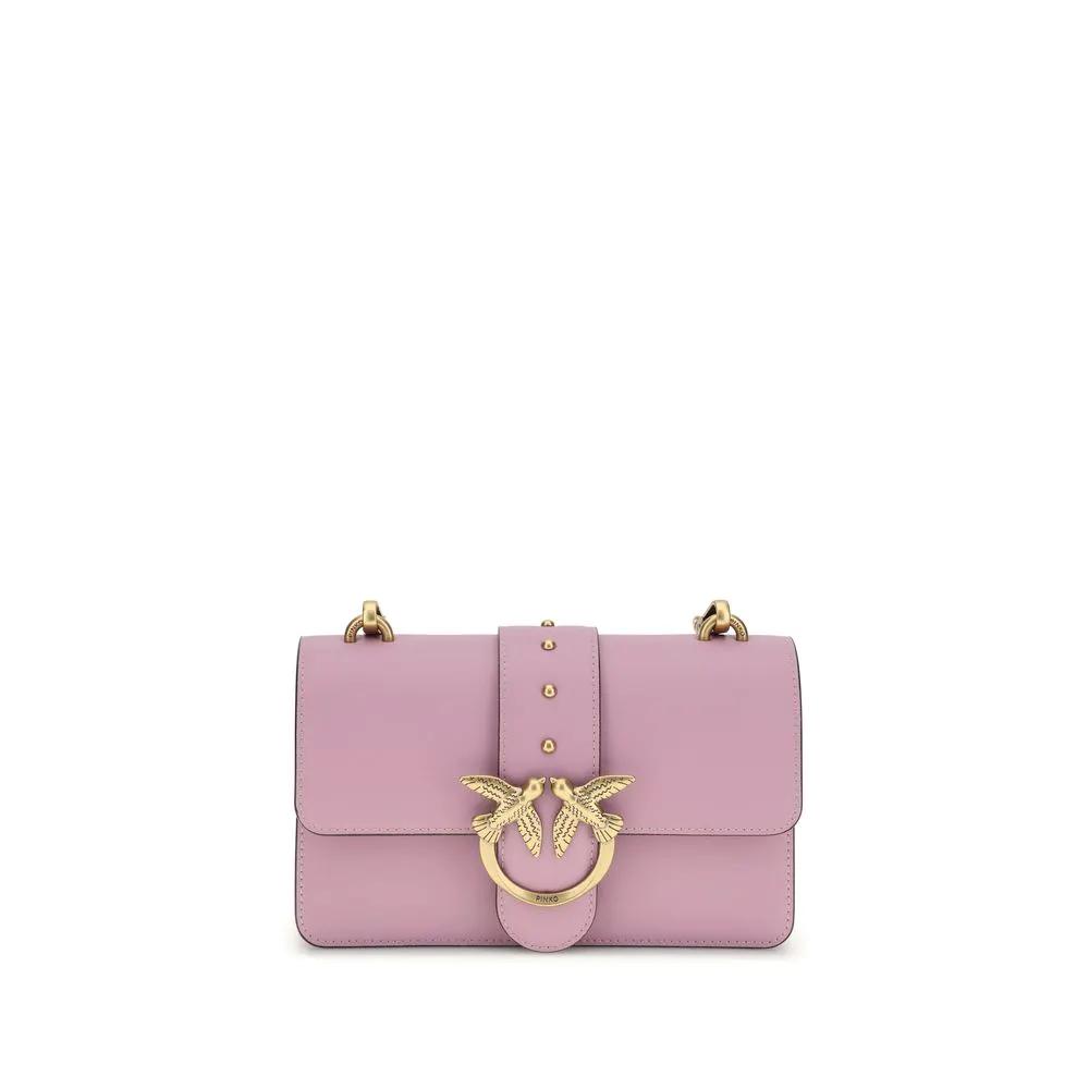 PINKO Bos Taurus Shoulder Bag, pink calf leather, front view