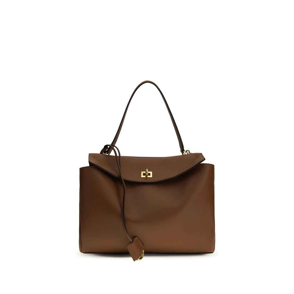 Balenciaga Bos Taurus shoulder bag in brown calf leather, front view