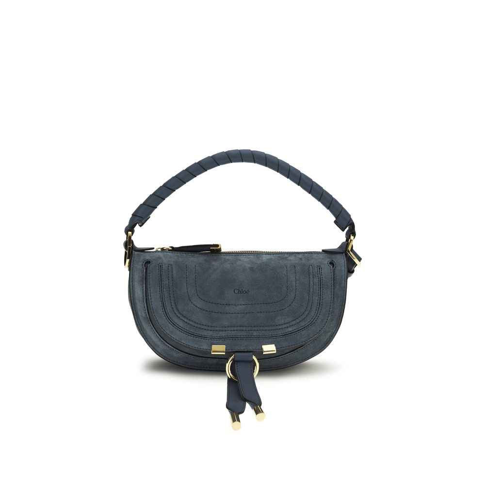 Chloé Bos Taurus blue calf leather shoulder bag, front view
