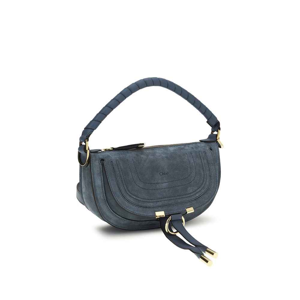 Chloé Bos Taurus blue calf leather shoulder bag front view